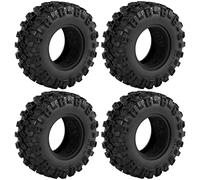 Cpolebev 4 Piezas 52X17Mm 1,0 Pulgadas NeumáTicos de Rueda de Goma Suave para 1/24 RC Coche de Orugas Axial SCX24 90081 AXI00002 Piezas de ActualizacióN