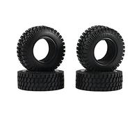 Cpolebev 4 Piezas 75MM 1,55 Pulgadas NeumáTicos de Rueda de Goma para RC Coche de Orugas Axial Jr 90069 D90 CC01 LC70 MST JIMNY