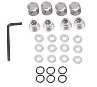 Cpolebev 4 Piezas de Aluminio Tuerca de Bloqueo Central Tapas de Rueda de Metal Tuercas para Axial SCX10 TRX4 1/10 Piezas de Coche Trepador de Control Remoto, Plata