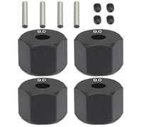 Cpolebev 4 Piezas de Hub Hexagonal de Rueda Grueso de 12 Mm para 1/10 RC Crawler Axial Scx10 Traxxax Trx4 MST RC Coche Piezas, 9Mm