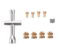 Cpolebev 4 Piezas de LatóN Extendido 7 Mm Combinador de Cubos de Rueda Hexagonal 4 Mm Ensanchado para AXIal SCX24 90081 1/24 RC Piezas de Mejoras de VehíCulos sobre Orugas