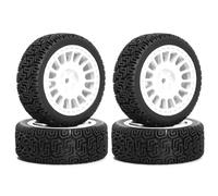 Cpolebev 4 Piezas de Neumáticos de de 68 mm, Neumáticos de Goma para XV01 XV02 TT01 TT02 PTG-2 1/10 RC, Piezas de Actualización de Coche de Carreras