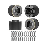 Cpolebev 4 Piezas de Pesas de LatóN de 15 Mm, Adaptador de Cubo Hexagonal de Rueda para 1/10 RC Crawler 1.9, Ruedas de 2,2 Pulgadas, Llanta Axial SCX10 TRX4
