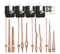 Cpolebev 4 Piezas Mecanismo de Movimiento de Reloj de Cuarzo con 4 Tipos de Agujas de Reloj de Madera de Nogal Accesorios de Reloj para ReparacióN de Relojes