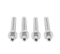 Cpolebev 4 Piezas Metal RC Coche CáScara Columna Cuerpo Postes Montaje para 1/10 Coche de Orugas Axial SCX10 SCX10 II D90, Plata