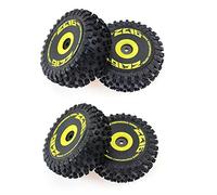 Cpolebev 4 Piezas NeumáTico de Rueda Delantera y Trasera para 144001 144010 124016 124017 Piezas de Mejora de Coche RC Accesorios de Repuesto