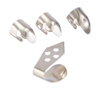 Cpolebev 4 Piezas PúAs de Metal para Guitarra con Dedo Pulgar PúAs de Guitarra de Acero Inoxidable para Ukelele Banjo de Guitarra AcúStica
