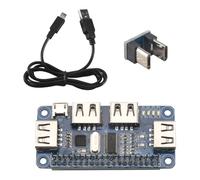 Cpolebev 4 Puertos USB Hub Hat para 3/2 / Zero W Extension Board USB A Uart para Depuracion En Serie Compatible con Usb2.0/1.1