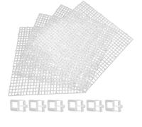 Cpolebev 4 Tapa de Acuario, Cubierta Superior para Pecera, Tapa de Terrario, Panel de Rejilla de Plástico, Rejilla para Huevos, 6 Clips para Tablero de Cubierta de Acuario