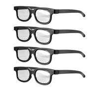Cpolebev 4 Uds. Gafas 3D Pasivas Polarizadas para Pantalla Cine IMIX