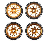 Cpolebev 4 Uds Llanta de Rueda de Metal NeumáTicos de Deriva de PláStico Duro para 284131 K969 K989 P929 Mini-Z 1/28 Piezas de ActualizacióN de Coche RC,1