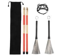 Cpolebev 4 Uds Tambor Profesional Ligero de Madera Cepillos de Tambor AcúStico Juego de Herramientas de para Amantes de los Jugadores de Tambor