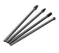 Cpolebev 4 Unids Broca de Carburo de Tungsteno de Corte Doble, Fresa Giratoria de Alcance 1/4 Pulgada Vástago Conjunto de 6 Pulgadas