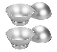 Cpolebev 4 Unids/Set Redondo 3D en Forma de Bola de Lata de Pastel de Aluminio Molde de Pastel de DecoracióN Herramientas de PasteleríA Molde de Pastel