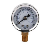 Cpolebev -40-14 Bar 0-200 Psi 0-14 Bar Indicador de Presión 1/8 Macho Npt Medidor de Presión Compresor de Aire Manómetro de Vacío Hidráulico Manómetro