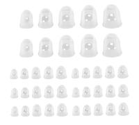 Cpolebev 40 Protectores para Punta del Dedo, 5 TamañOs Tapas de Dedos para Ukelele, para Guitarra Ukelele Instrumentos de Cuerda