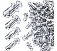 Cpolebev 40 Tuercas de Pétalo M 4 M5 M6 M8, Tuerca de Tornillo de Expansión, para Pared Hueca, Hierro, Plástico, Polimadera, Tablero Duro, Plateado