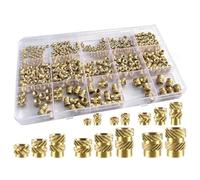 Cpolebev 400 Piezas de Insertos Roscados, Kit Surtido de Tuercas Moleteadas de Rosca M2/M2.5/M3//M5/M6, Inserto Termoestable para ImpresióN 3D de PláStico