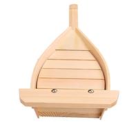 Cpolebev 42X17X7.5Cm Barcos De Sushi De Cocina Japonesa Herramientas De Sushi Simple Hecho a Mano De Madera Platos Fríos Surtidos Sashimi Vajilla Bar