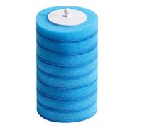 Cpolebev 48 Piezas Recambios de Cepillos de Baño Desechables Sin Ángulo Muerto Esponjas de Limpieza de Espuma Cabezales Cepillo de Baño Accesorios de Baño Azul