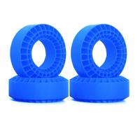 Cpolebev 4pcs 1.9pulgada Caucho de Silicona Ruedas Insertar Espuma para 1/10 RC Crawler Coche TRX4 para Axial SCX10 Pro/Capra /GEN8/MST Azul