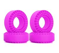 Cpolebev 4pcs 1.9pulgada Silicona Caucho Neumático Rueda Insertar Espuma para 1/10 RC Crawler Coche TRX4 para Axial SCX10 Pro/Capra /GEN8/MST Púrpura