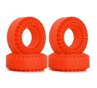Cpolebev 4pcs 1.9pulgada Silicona Caucho Neumático Ruedas Espuma de Inserción para 1/10 RC Crawler Coche TRX4 para Axial SCX10 Pro/Capra /GEN8/MST Rojo