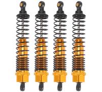 Cpolebev 4PCS Amortiguador AleacióN de Aluminio de 108 Mm, SuspensióN de Amortiguador de Resorte Montado en la Parte Delantera Trasera para 1/10 RC Cars-Amarillo