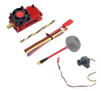 Cpolebev 5.8G 48CH 2W FPV VTX+CMOS 1200TVL CAM+Antena FPV Transmisor de Audio y Video 2000mW Micrófono Incorporado para FPV Drone de Alcance