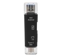 Cpolebev 5 en 1 Multifuncional OTG Lector de Tarjetas Tarjeta Micro-SD/SD/USB Lector Soporte TF Android Type-C Teléfono/Computadora/Type-C Universal