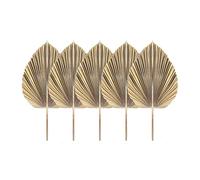 Cpolebev 5 Hojas de Palma Secas Naturales, Abanicos de Palma Tropical, DecoracióN de Hojas Secas Bohemias para el Hogar, Cocina, Boda