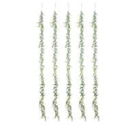 Cpolebev 5 Paquetes de 30 Pies de Guirnaldas de Eucalipto Artificiales Vides Falsas Plantas Colgantes Falsas para el de Fondo de Mesa de Boda