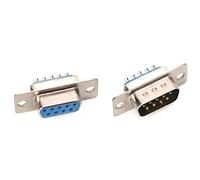 Cpolebev 5 Pares 10 Unids Db9 Hembra y Macho Rs232 9 Pin Conectores de Conector de Puerto Serie de Soldadura de Cable