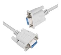 Cpolebev 5 pies F/F Serie RS232 Cable de Modem Hembra a Hembra DB9 FTA Conexion Cruzada Conversor de Cable COM de Datos de 9 Accesorio para PC
