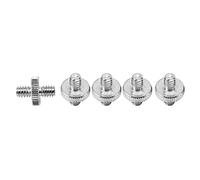 Cpolebev 5 Piezas 1/4 Pulgada Macho A 1/4 Pulgada Macho Trípode Adaptador Tornillo Roscado Metal Convertidor Tornillo para Cámara Réflex Digital,Trípode,Plataforma De Hombro,Jaula Cámara