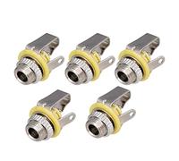 Cpolebev 5 Piezas 3,5Mm 1/8 Pulgadas Mono Entrada Jack Enchufe para Guitarra EléCtrica Bajo Auricular Altavoz Jack Enchufe ConexióN