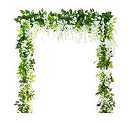 Cpolebev 5 Piezas de 6.23 Pies/Pieza de Vid de Glicina Flores Artificiales Colgantes Guirnalda de Flores Colgantes de Glicina para Decoración Floral de de Boda