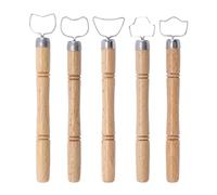 Cpolebev 5 Piezas de Herramientas para Dar Forma una Mangos CeráMica, Té, Vidrio y Agua, Raspador para Tallar, Herramientas de para Dar Forma una Macetas de CeráMica