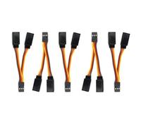Cpolebev 5 Uds JR/Futaba Estilo Servo 1 una 2 y ArnéS Cables Divisor Macho una Hembra Cable de ExtensióN para Modelos RC 7 Cm