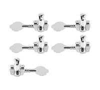 Cpolebev 5 Unids Accesorio de Guitarra Claves de AfinacióN de Guitarra Abierta Vintage Clavijas Clavijas Clavijeros Clavijeros Sintonizadores Negro 1L4R para 5 Cuerdas Bajo Plata