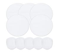 Cpolebev 5 Ventiladores de Disco Plegables, Ventiladores de Sublimación de 9,8 Pulgadas, Juego de Ventilador Plegable de Poliéster con Borde Negro y Bolsa para Fiesta