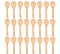 Cpolebev 50 Piezas Cucharas PequeñAs de Madera Mini Cucharas Naturales Cucharadita de Miel de Madera Condimentos de Cocina Cucharas para Cocina (MarróN)