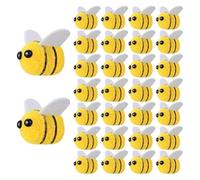 Cpolebev 50 Piezas de Bolas de Pelo con Pompón de Abeja de Poliéster para Niños, Tocados, Figuras de Boda, Material Hecho A Mano para Bricolaje, Sombreros, Ropa, Decoración