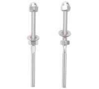 Cpolebev 50 Piezas De Cable De Barandilla De Pretil De Acero Inoxidable Acople De Extremo De Tornillo Roscado Para Cable De 1/8 Pulgada (Paquete De 50)