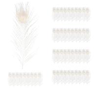 Cpolebev 50 Piezas/Plumas de Pavo en el Ojo, 10 una 12 Pulgadas de la DecoracióN de la Boda de Plumas de Pavo Real