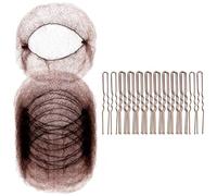Cpolebev 50 Piezas Redecillas para Cabello y 100 Piezas Redecillas para Cabello en Forma U para Trabajadores Servicios Alimentos, para Cabello para Mujeres y Hombres Color Marrón