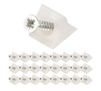 Cpolebev 50 Soportes para Cajones, Cuñas de Reparación de Hundimiento de Fondo de Cajón de Plástico con Tornillos para Muebles