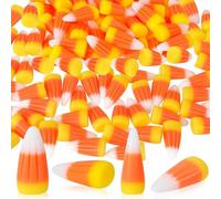 Cpolebev 50 Uds. de MaíZ de Caramelo de Resina de Halloween, Cuentas de MaíZ de Caramelo Artificiales 3D, Adornos de áLbum de Recortes de MaíZ Falso de OtoñO