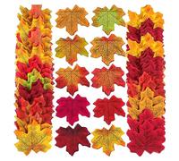 Cpolebev 500 Hojas de Arce de Seda Artificial, Hojas de OtoñO, Bricolaje, áLbum de Recortes Hecho A Mano, DecoracióN de Boda de OtoñO
