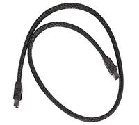 Cpolebev 50cm Sata 3.0 III Sata3 7Pin Cable de Datos Cables Ssd 6Gb/S Cable de Datos de Disco Duro HDD con de Nylon Versión Superior (Negro)